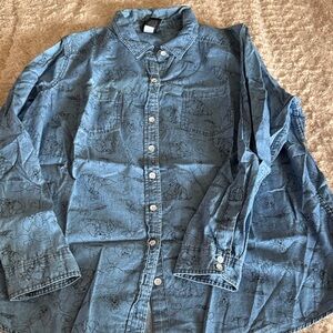 101 Dalmatians Blue Denim Button-Up Shirt